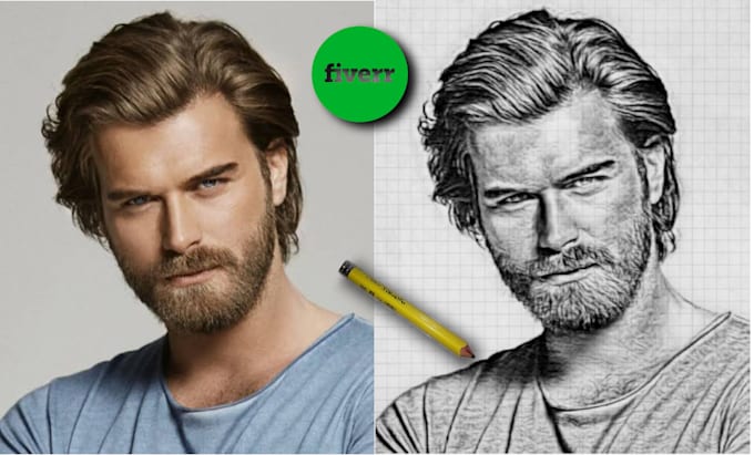 convert a personal photo into a professional drawing