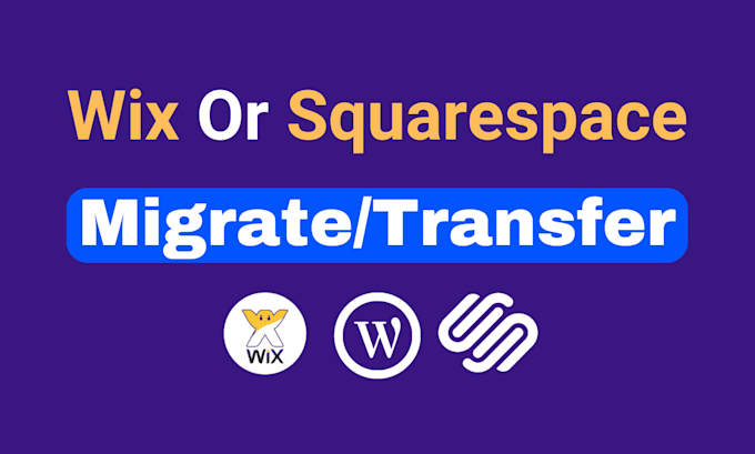 transfer wix to squarespace or squarespace to wix website migration