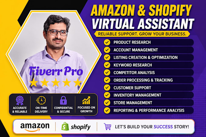 be your amazon or shopify virtual assistant