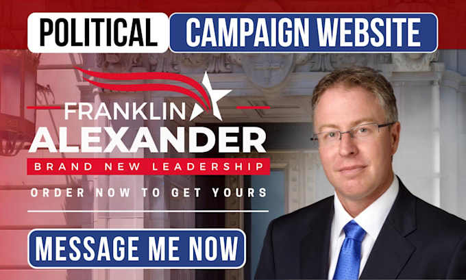 design political campaign website, donation, election website on wix, wordpress