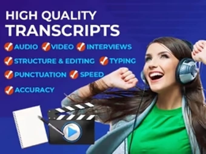 transcribe your voice file, audio or video file, dictation note into text