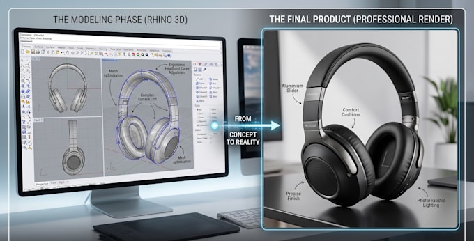 design and improve your idea as a product designer with presentable renders