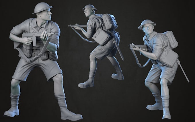 sculpt 3d printable military miniatures and tabletop figures