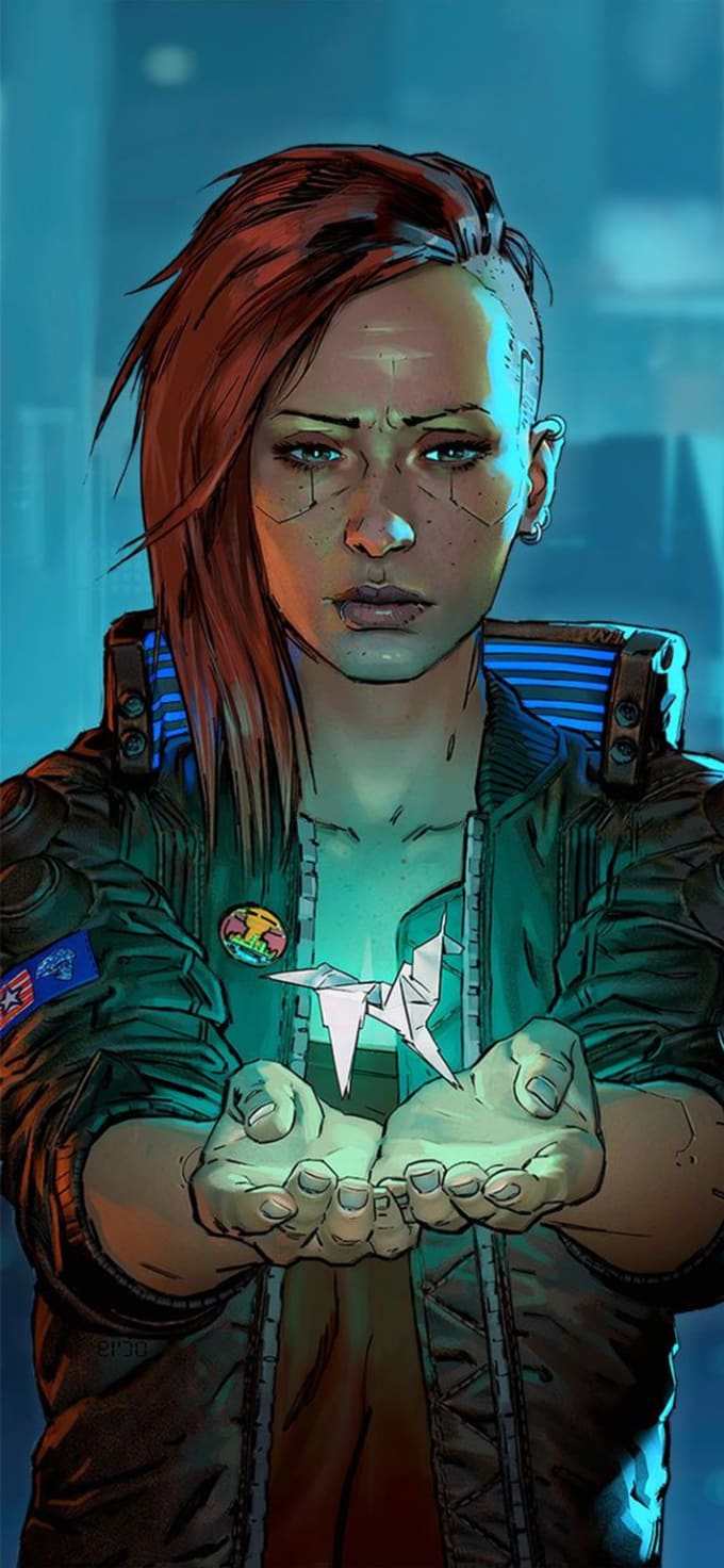 Draw cyberpunk art anime illustration for you by Heydeybad Fiverr