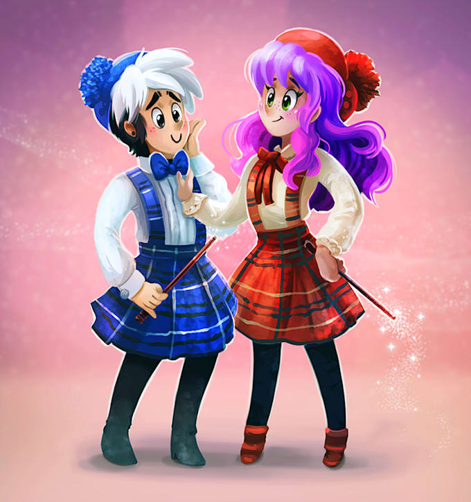 Draw your cartoon character by Miajones2 Fiverr