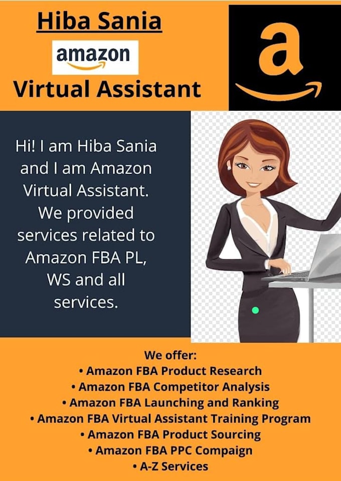 be your amazon virtual assistant, amazon fba virtual assistant, amazon VA