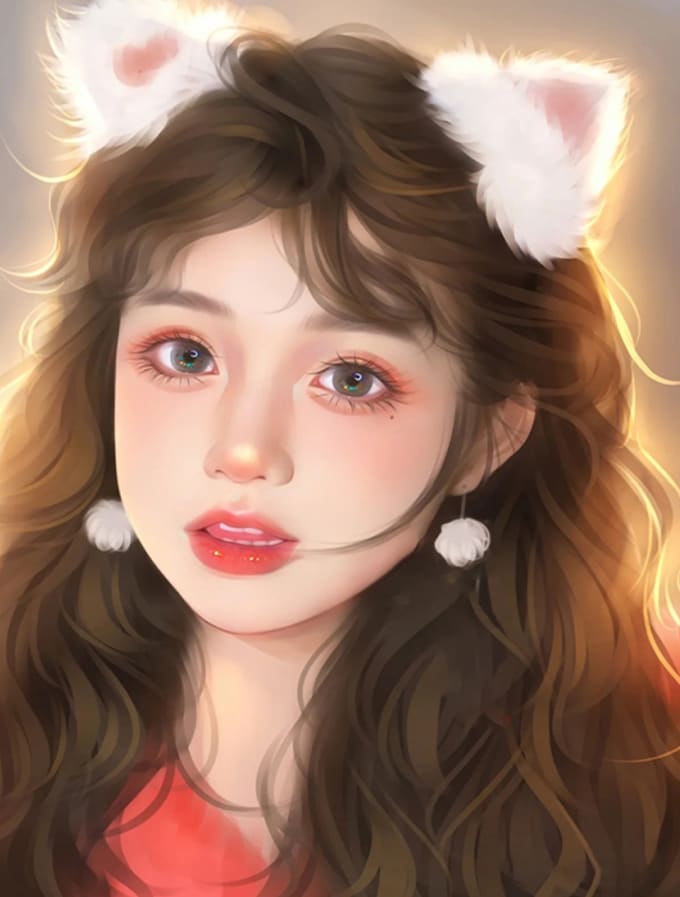 Draw a kpop portrait based on your photo by Alanqiudesign | Fiverr
