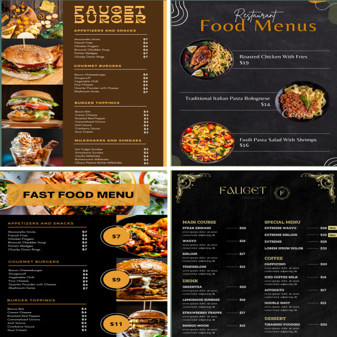 Do menu design, food price list by Baized_11 | Fiverr