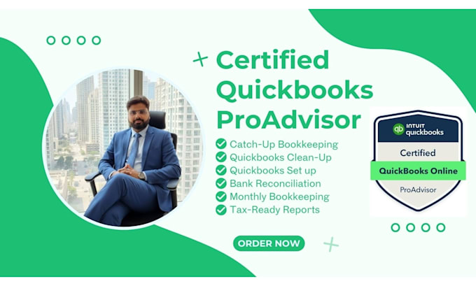 be your quickbooks proadvisor for catch up, clean up quickbooks bookkeeping