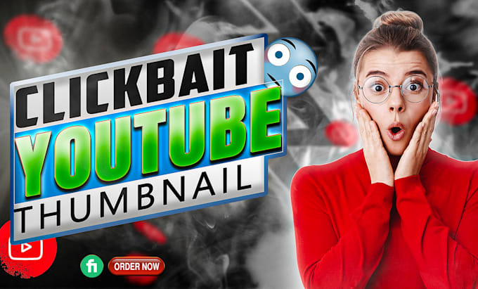 design amazing clickbait youtube thumbnails