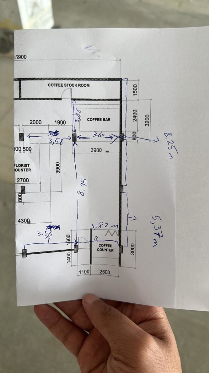 Make Your Sketches Ideas In To 2d Cad Floor Plan Drawing By Avrsnp Fiverr