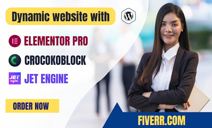 Develop dynamic wordpress website using crocoblock, elementor, jet ...