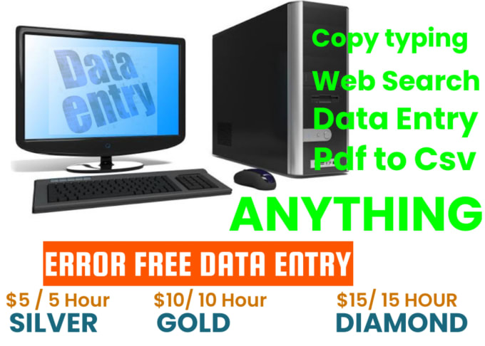 do excel data entry, searching email address, web scraping , data mining