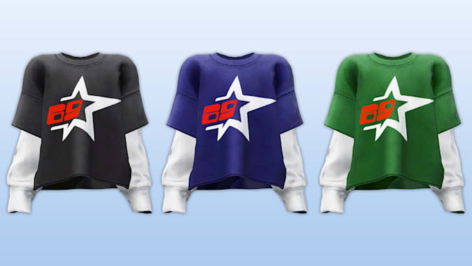 do 3d clothing mockup animation of your t shirt and hoodie