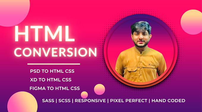 Convert psd to html css,xd to html css,figma to html css by Zunair733 ...