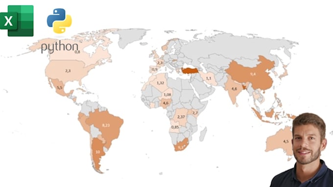 Create a geospatial data map in excel or html using python by Joaomaia7 ...