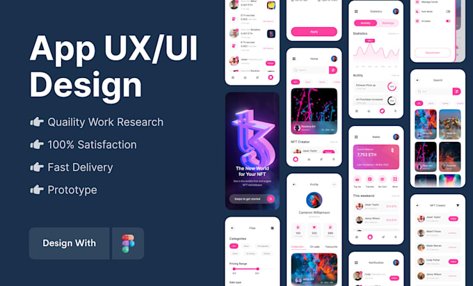 Do modern mobile app ui ux design or wireframe or mockup by Mhrana200 ...