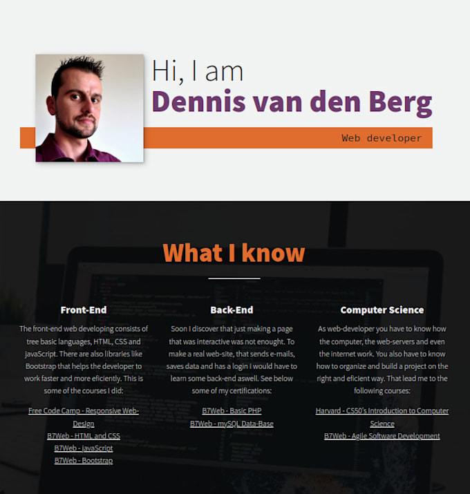 Create a website with html5, css3 and js by Dennisvandenber | Fiverr
