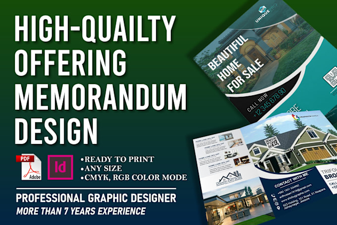 Design a commercial real estate offering memorandum by Livedesigns1