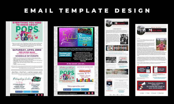 Customize your mailchimp or constant contact email template by