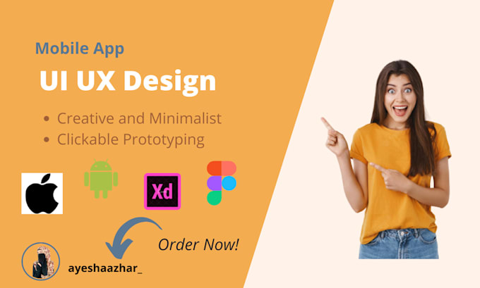 Do creative and minimalist mobile app ui design by Ayeshaazhar_ | Fiverr