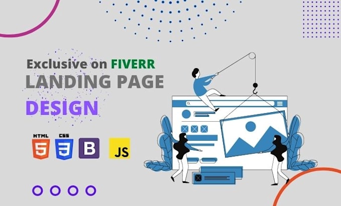 design responsive HTML CSS bootstrp js landing page
