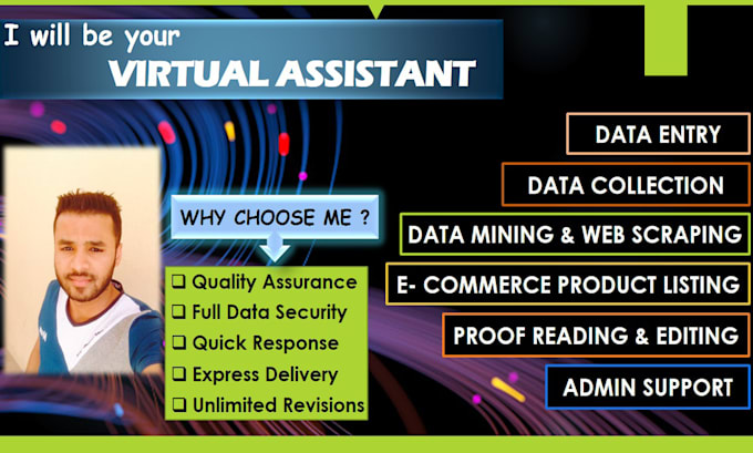 be your virtual assistant for data entry and web research