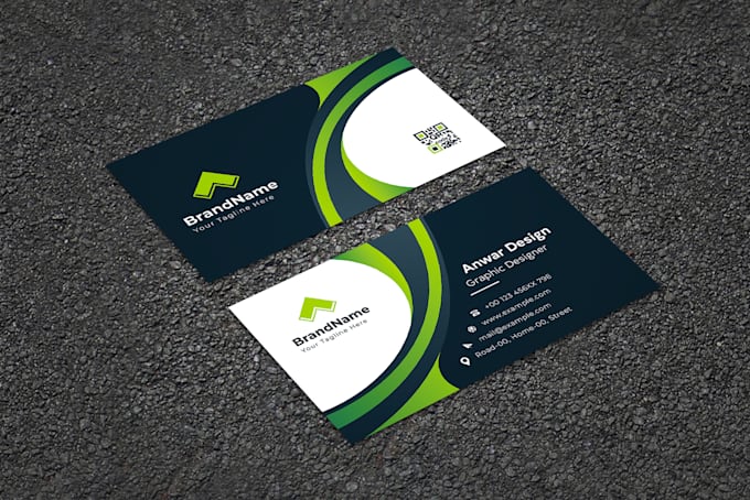 design a professional business card with custom logo