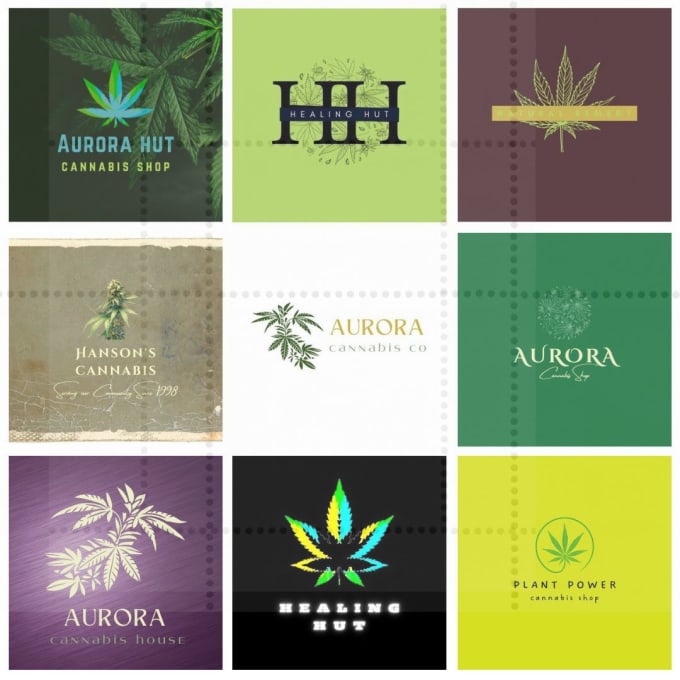 create a cannabis shop logo or business card