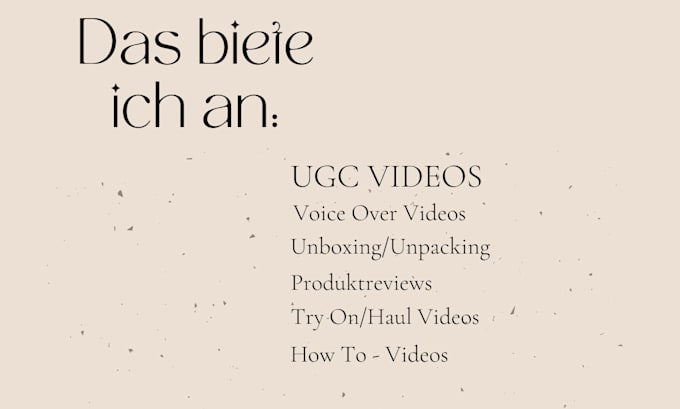 create ugc videos or reels in german