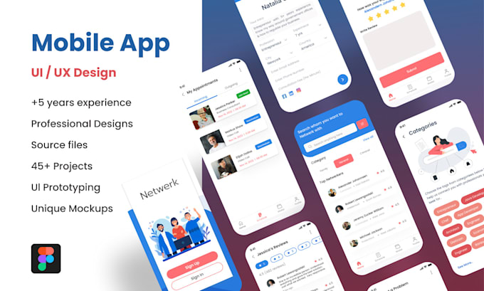 Do modern ui ux design for mobile app and website by Thedevexpert | Fiverr