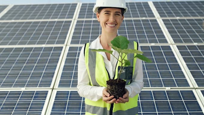 do professional solar panel energy or power promo video