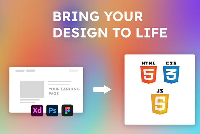 Bring your design to life with html css js by Danmo_ar | Fiverr