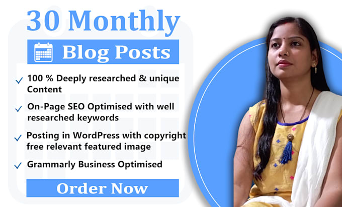 write monthly blog posts