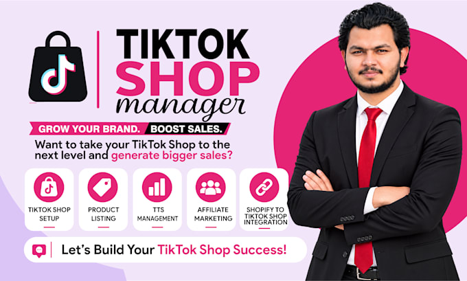 tiktok shop setup, tiktok affiliate marketing, ads and dropshipping for brand