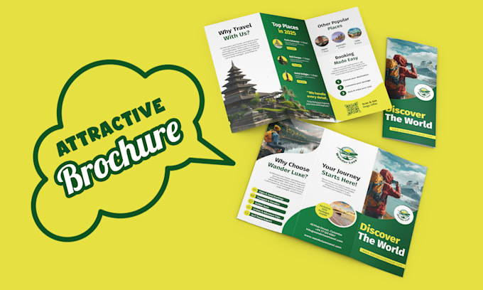 design a professional trifold, bifold, or brochure