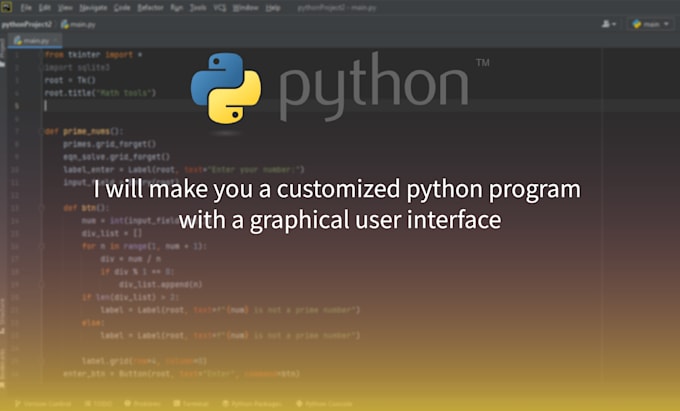 Create a python program by Mouad_fangour | Fiverr