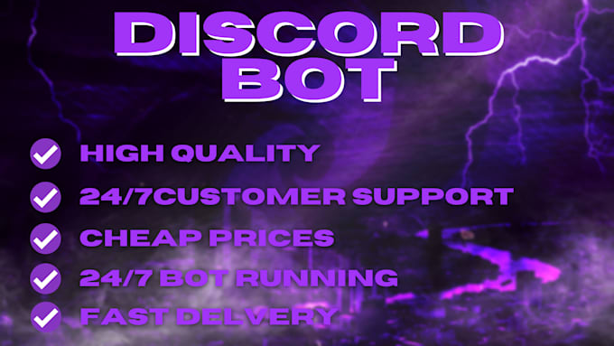Code a custom high quality discord bot for cheap by Intromaker76 | Fiverr