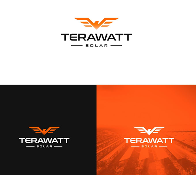 design modern solar penel logo