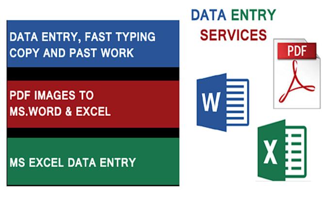 Data entry, manual data entry typing work excel data entry by ...