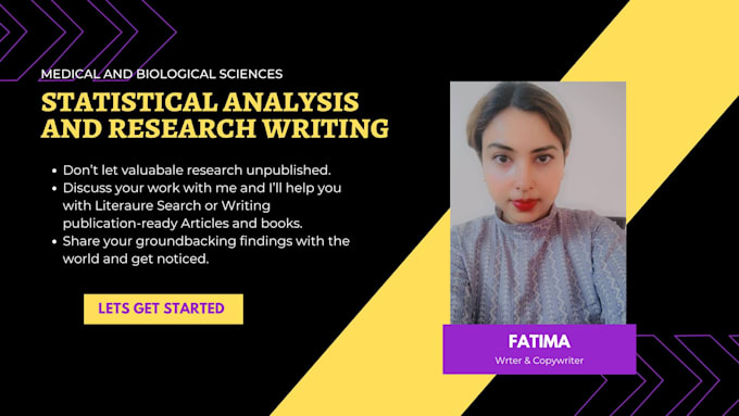 do statistical analysis and research writing for medical and biology articles
