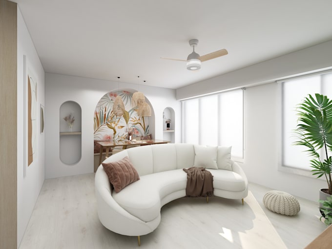 Realistic Interior Rendser Design and render hyper realistic 3d interior spaces by Rinzy_atelier ...