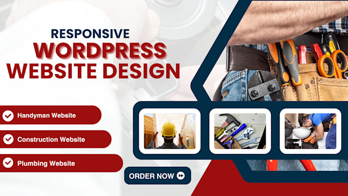 design handyman website, plumbing website, construction website