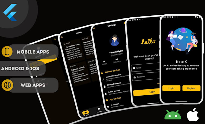 Build flutter apps for ios and android with 24hr support and unlimited ...