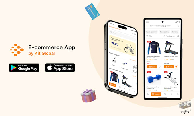 do ecommerce application on android and IOS with dashboard