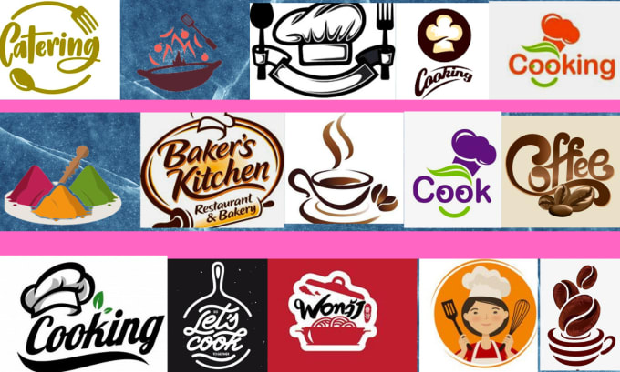 do fantastic logo for cooking,bakery,cafe, 3d