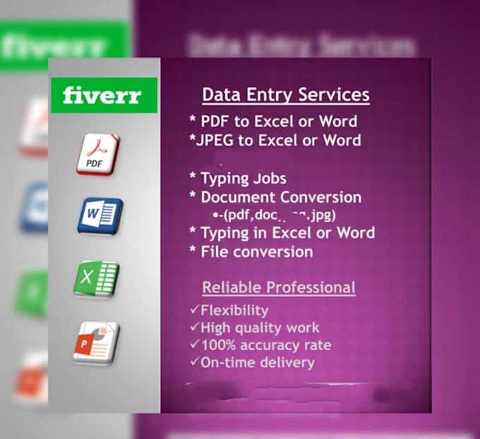 do excel and word data entry, copy paste and typing