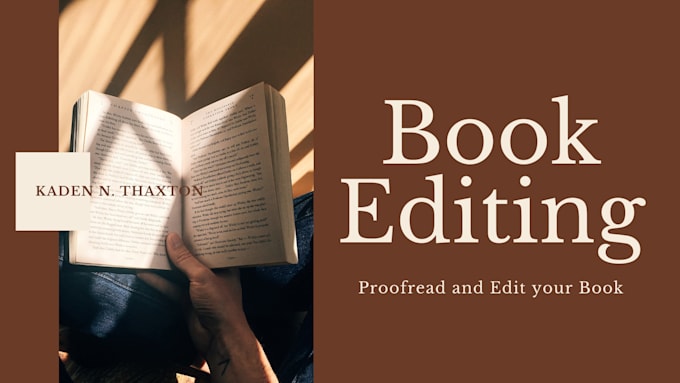 proofread and edit your book, novel, or script