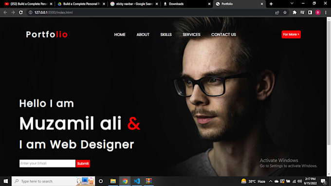 Build resume using html and css resume builder by Muzamilali195 | Fiverr