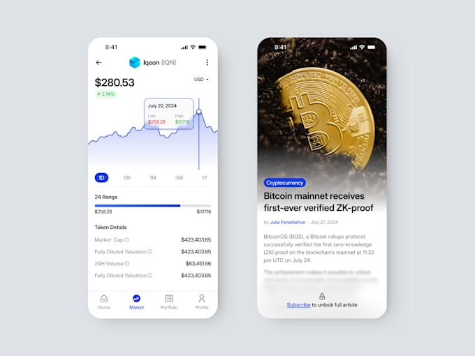 design UI UX, prototype for modern mobile app in figma